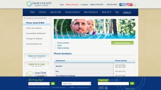 Phone, Email & Mail - Dane County Credit Union