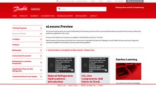 Refrigeration & A/C eLesson Previews | Danfoss