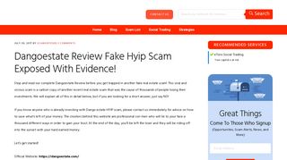 Dangoestate Review Fake Hyip Scam Exposed With Evidence!