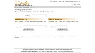 I Forgot My Password - Daniels - Daniel's Jewelers