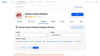 Working at Danmer Custom Shutters: Employee Reviews | Indeed.com