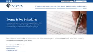 Forms and Fee Schedules - Noyes