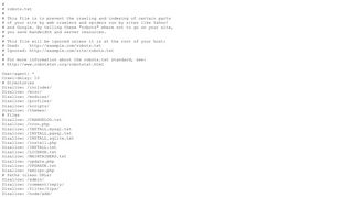 robots.txt # # This file is to prevent the crawling and indexing of certain ...