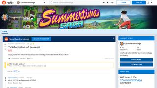 Tv Subscription anD password : SummertimeSaga - Reddit