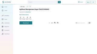 Aplikasi Manajemen Dapo PAUD-DIKMAS - Scribd
