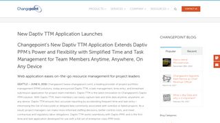 New Daptiv TTM Application Launches | Changepoint