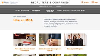 Hire an MBA - Recruiters & Companies - Darden School UVA