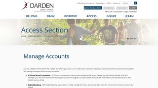 Manage Accounts - Darden Credit Union