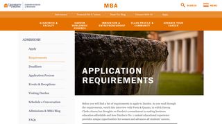 Application Requirements - MBA Admissions - Darden UVA