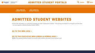 Admitted Student Portals - Darden School of Business - University of ...