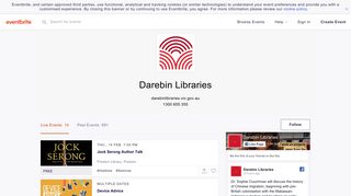 Darebin Libraries Events | Eventbrite