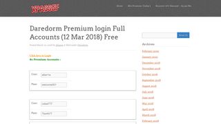 Daredorm Premium login Full Accounts - xpassgf.com
