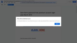 Dare Dorm password free premium account login pass March 2014
