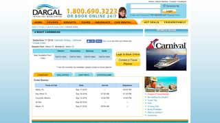Cruises - Carnival Cruise Lines - Carnival Victory - Dargal Interline
