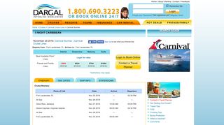 Cruises - Carnival Cruise Lines - Carnival Sunrise - Dargal Interline