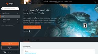 Dark Age of Camelot™ 1 Month Time Code for PC | Origin