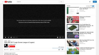 Dark Star 2017 Login Screen League of Legend - YouTube