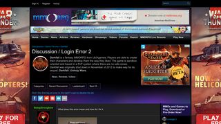 Login Error 2 — MMORPG.com Forums