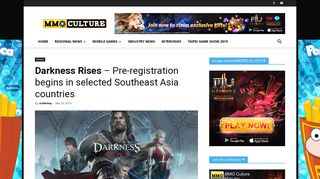 Darkness Rises – Pre-registration begins in selected Southeast Asia ...