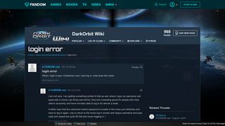 login error | DarkOrbit | FANDOM powered by Wikia