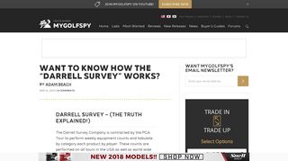 Golfers - How The Darrell Survey Works! - MyGolfSpy.com
