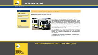 DART Web Booking Login