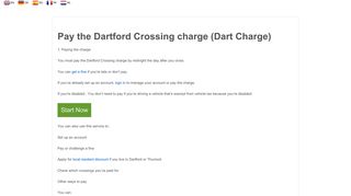 Dart Charge Payment - Pay Dartford Crossing - Pay Dart Charge