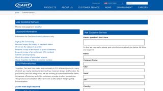 Dart Customer Service | US - Dart Container Corporation