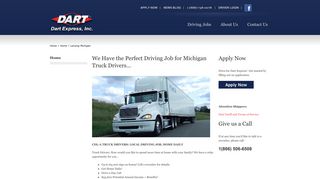 Michigan Truck Driver Jobs | Driving Jobs with Dart Express