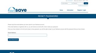 reset password - DartSave