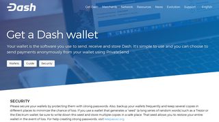 Dash Wallets — Dash