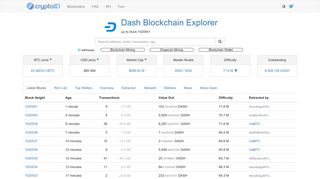 Dash Explorer - Chainz (CryptoID)