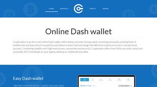 Online Dash wallet with instant DASH exchange - Cryptonator