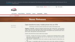 Dash transforms every mobile phone into an ATM - Singtel