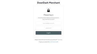 DoorDash Food Delivery | Merchant Login