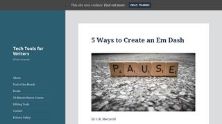 5 Ways to Create an Em Dash – Tech Tools for Writers