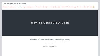 How To Schedule a Dash — DoorDash Help Center