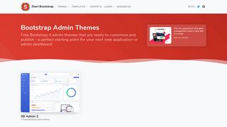 Free Bootstrap 4 Admin Themes and Templates - Start Bootstrap