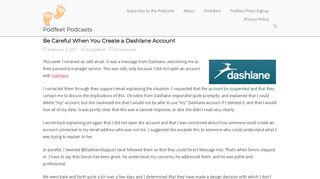 Be Careful When You Create a Dashlane Account - Podfeet Podcasts