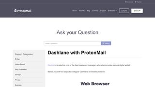 Dashlane with ProtonMail - ProtonMail Support
