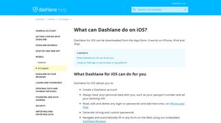 What can Dashlane do on iOS? – Dashlane