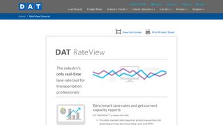 RateView-General - DAT - DAT.com