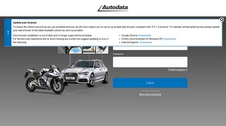 Autodata Workshop Application | Login page - Autodata Online Login