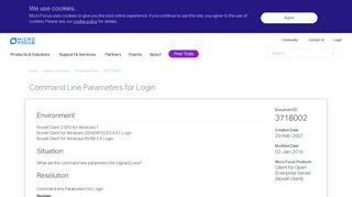 Command Line Parameters for Login