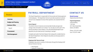 Finance / Payroll - Detroit Public Schools