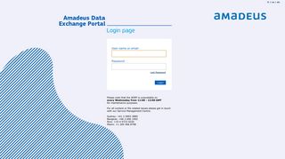 Amadeus Data Exchange Portal - Login - Amadeus.com