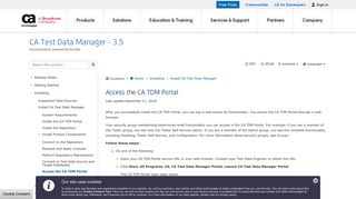 Access the CA TDM Portal - CA Test Data Manager - 3.5 - CA ...