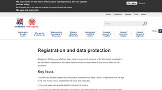 Registration and data protection - | VisitBritain