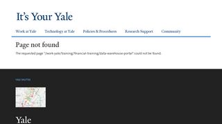Data Warehouse Portal | It's Your Yale
