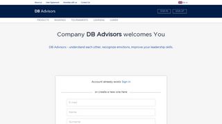 Sign up - DB Advisors